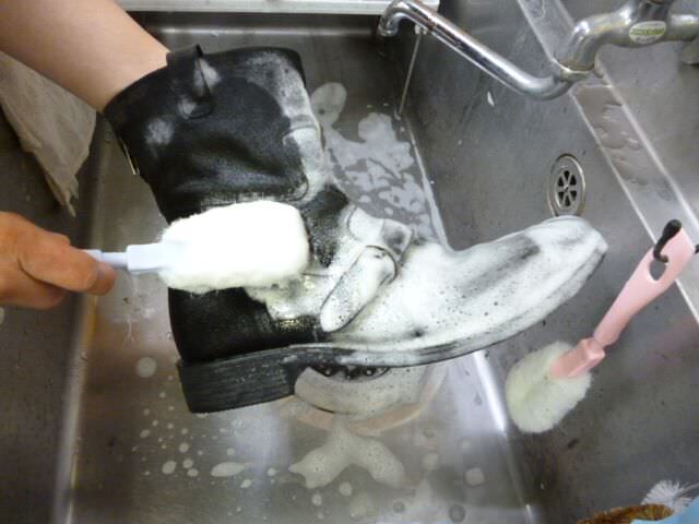 レザーブーツ丸洗い